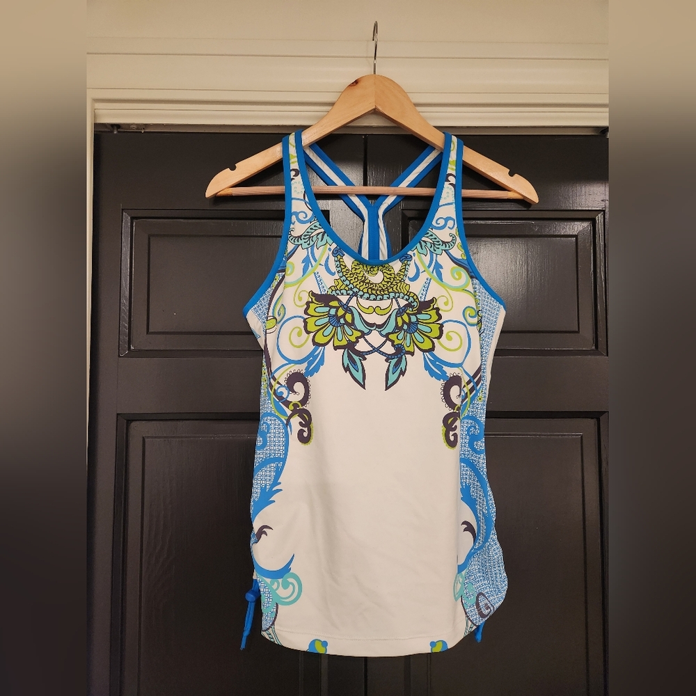 Athleta Swim Triathlon Workout Top, Sports Bra Size M Tankini Tank Swimsuit Top